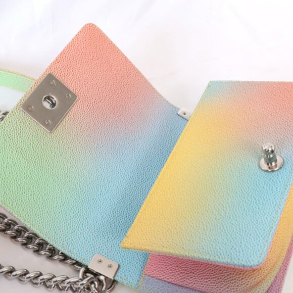 CHANEL Caviar Rainbow Boy Flap Bag Quilted 20 - Picture 11 of 16